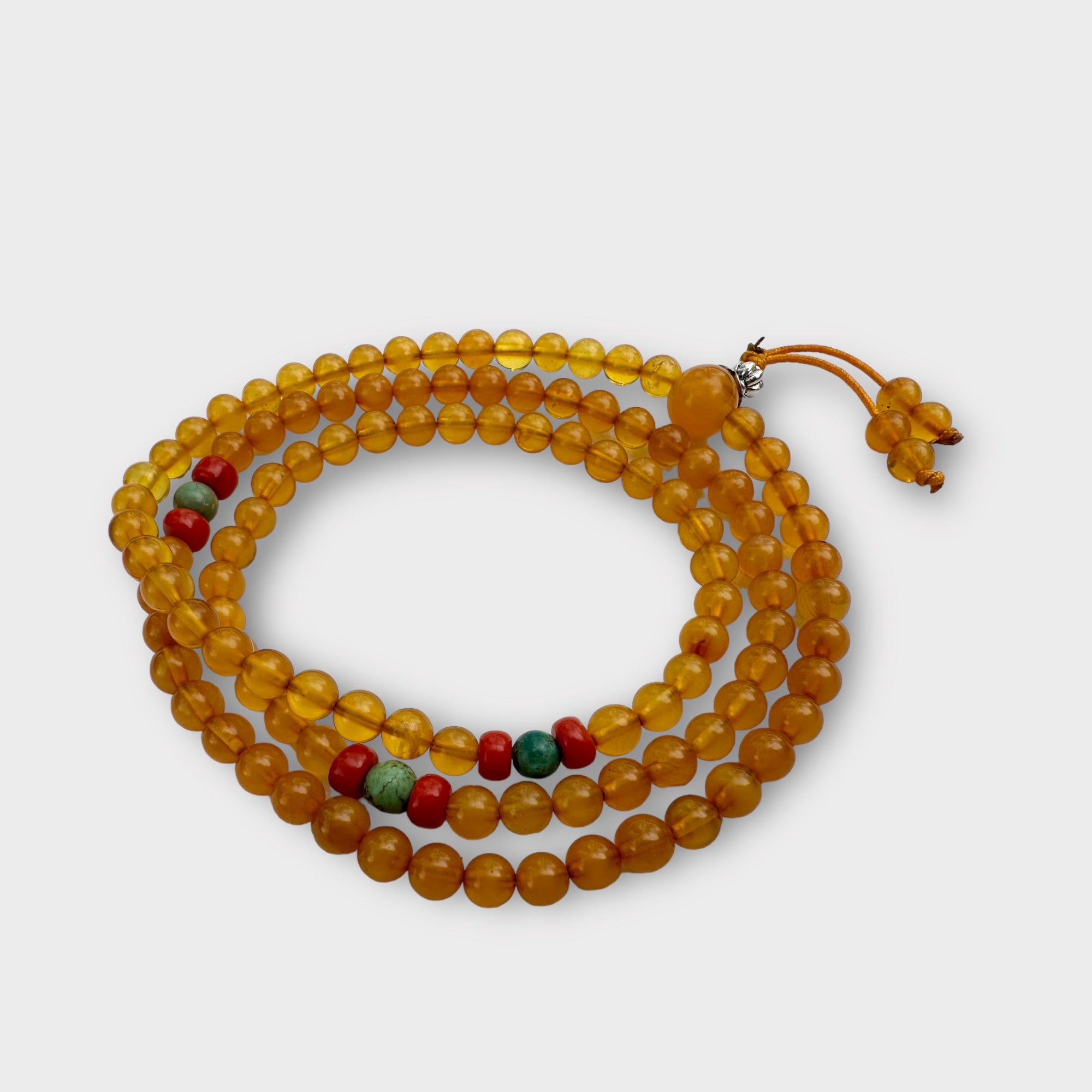 Autumn - 108 baltic amber mala selling for meditation (size Ø7 colour 5).