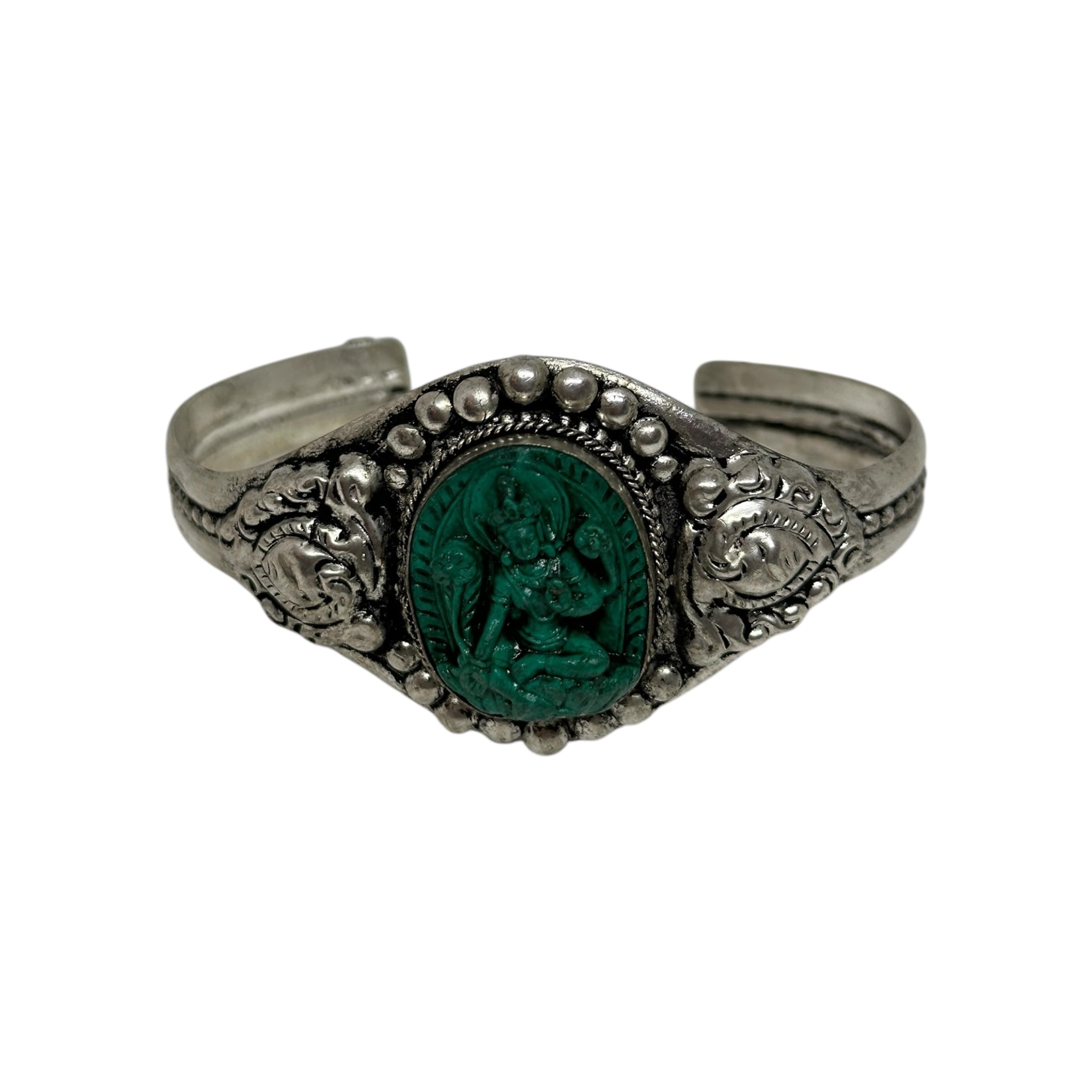 Green Tara cuff bracelet