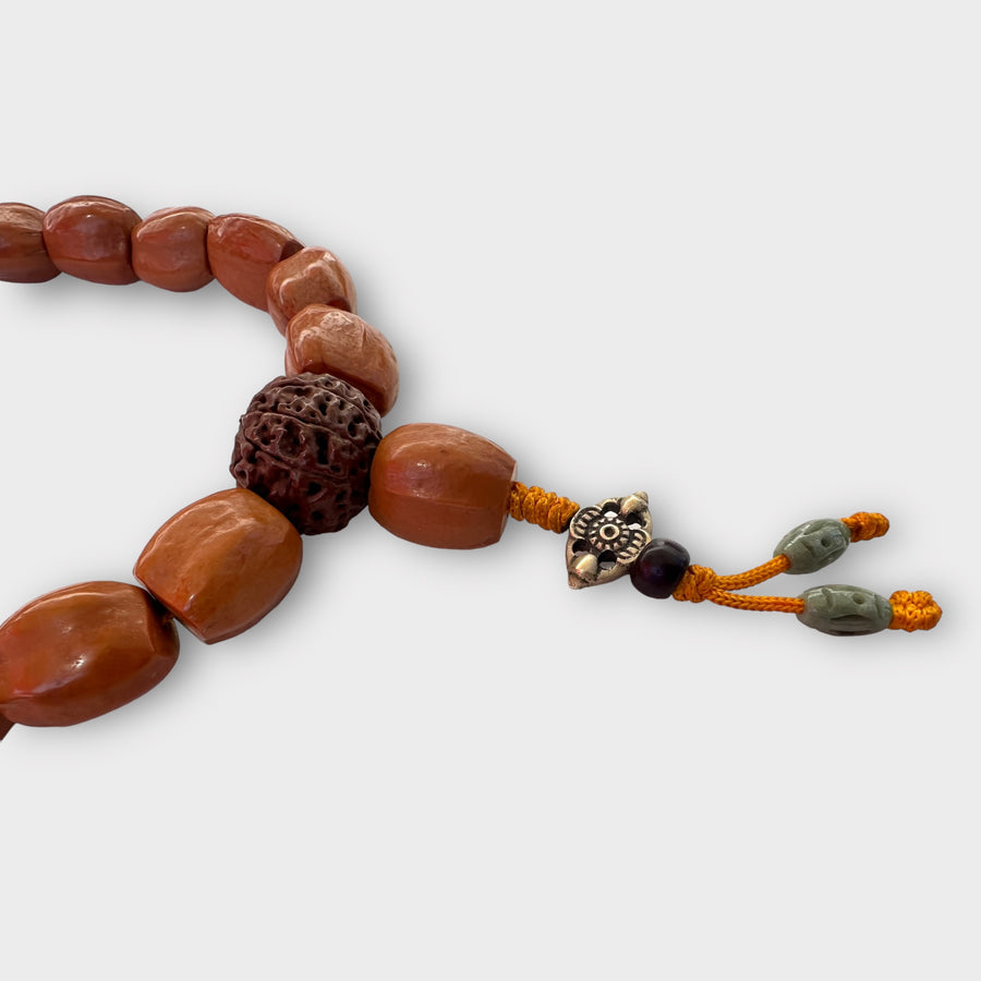 Vintage Coconut seed  with Rudraksha Guru Bead