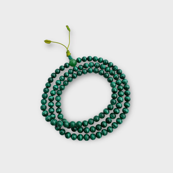 Natural Stone Malachite Mala - Tibet Arts & Healing