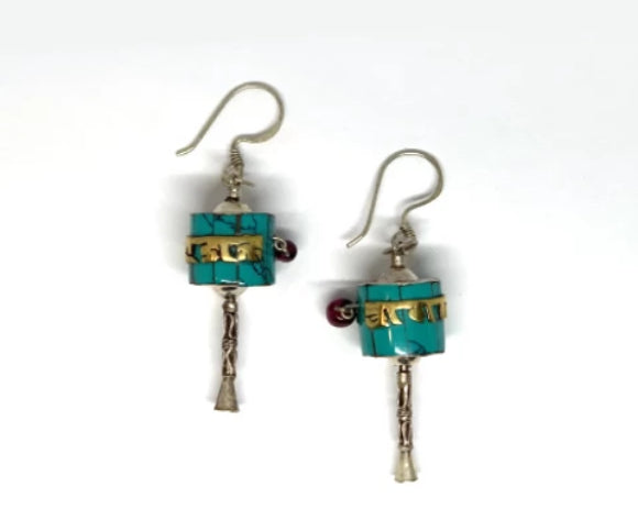 Prayer deals wheel earrings